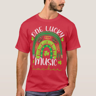 En Lucky Music Teacher Rainbow St Patrick Day Mana T Shirt