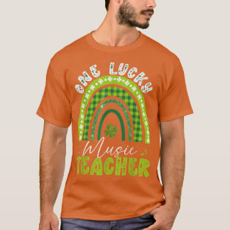 En Lucky Music Teacher Rainbow St Patrick Day Mana T Shirt
