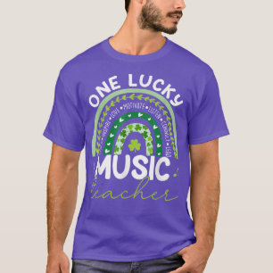 En Lucky Music Teacher Rainbow St patricks day Te T Shirt