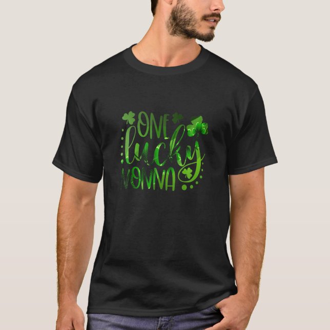 En Lucky Nonna Lucky Shamrock Family St Patrick D T Shirt (Framsida)
