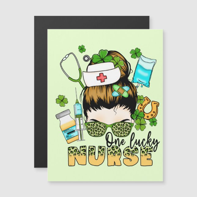 En Lucky Nurse - Messy Bun - St. Patrick's Day (Fram/baksida)
