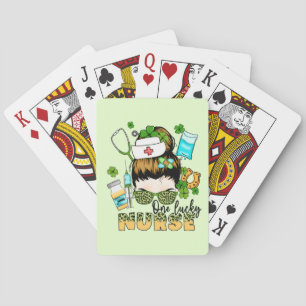 En Lucky Nurse - Messy Bun - St. Patrick's Day Casinokort