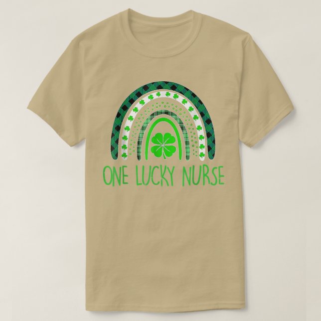 En Lucky Nurse Rainbow Shamrock St patricks day R T Shirt (Design framsida)