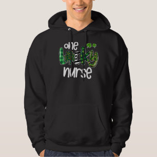 En Lucky Nurse St Patrick S Day Irish Nurse Leopa Hoodie