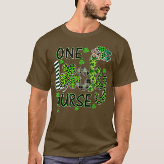 En Lucky Nurse St patrick's day Shamrock Leopard T Shirt