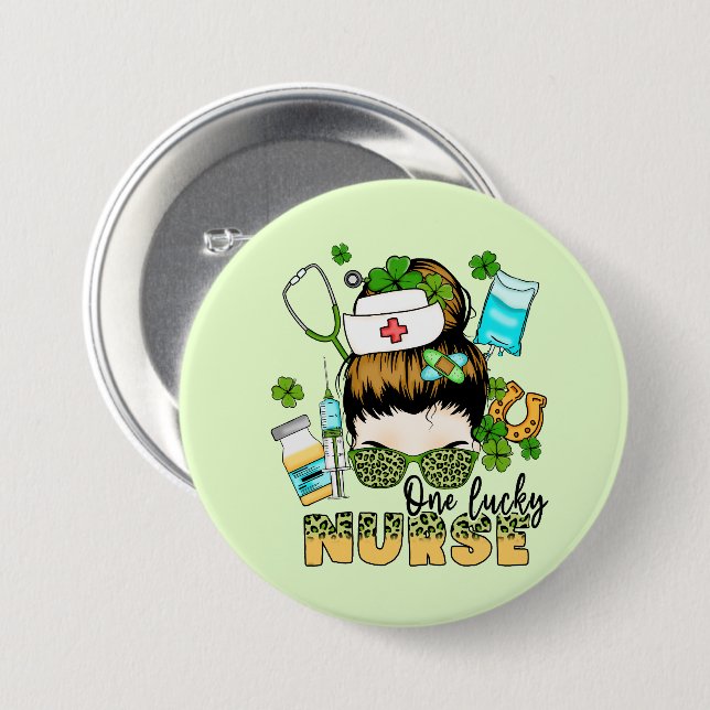 En Lucky Nurse St. Patrick's Knapp (Framsida & baksida)
