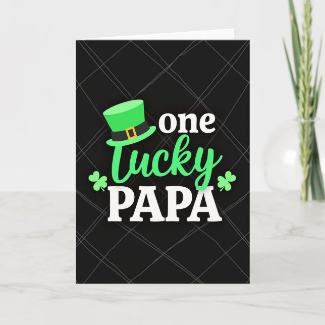 En Lucky Papa St Patricks-kort Kort (Framsida)