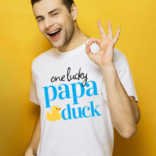 En Lucky Pappa Anka 1:a födelsedag Firande T Shirt