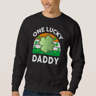 En Lucky pappa Funny St patricks day Outfit Iris Lång Ärmad Tröja