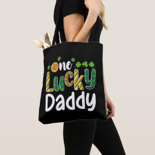 En Lucky Pappa Matchande Familj St Patrick's Day Tygkasse