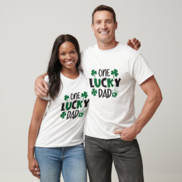 En Lucky Pappa St. Patrick's Day Matchande T-Shirt