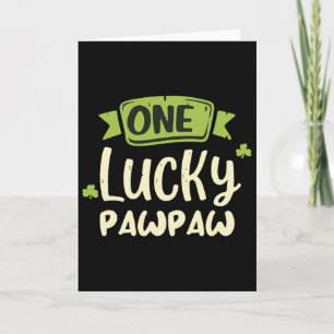 En Lucky Pawpaw St. Patrick's Day Rolig Matchande Kort