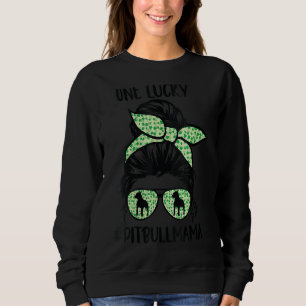 En Lucky Pitbull Mamma Funny St Patrick S Day Pitb T Shirt