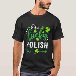 En Lucky Poland Shamrock Leprechaun Hat St Patric T Shirt