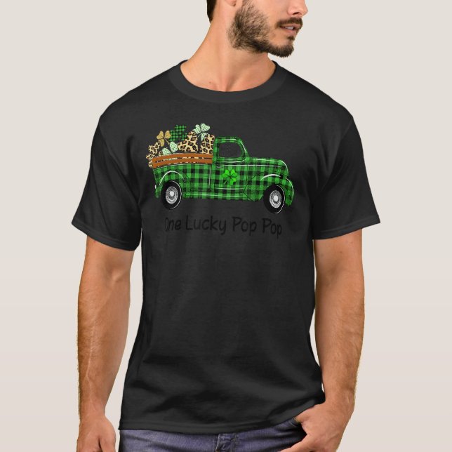 En Lucky Pop-Grönt Play Lastbil Shamrocks Patr T Shirt (Framsida)