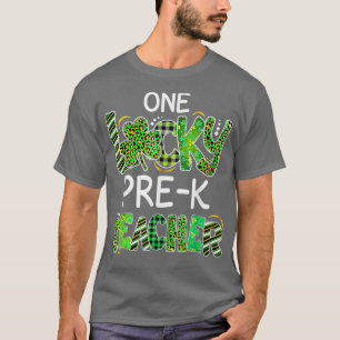 En Lucky Pre K-lärare Shamrock Leopard Play Pat Pa T Shirt