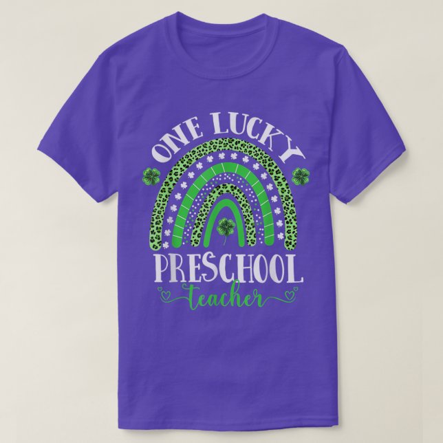En Lucky Preschool Teacher St patricks day Funny T Shirt (Design framsida)