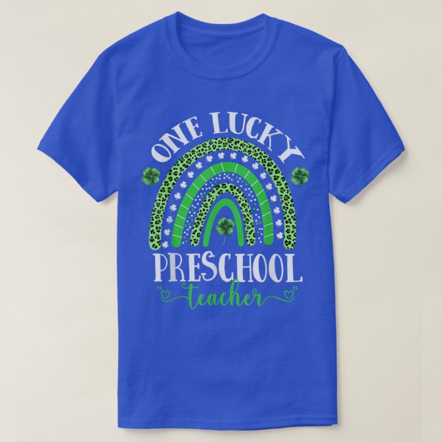 En Lucky Preschool Teacher St patricks day Funny T Shirt (Design framsida)