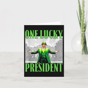 En Lucky President Trump St patricks day Irish Sh Kort
