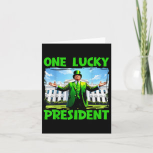 En Lucky President Trump St patricks day Irish Sh Kort