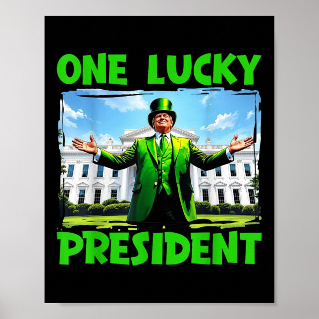 En Lucky President Trump St patricks day Irish Sh Poster (Framsidan)