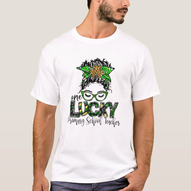 En Lucky Primary School Teacher St Patrick Day Te T Shirt (Framsida)