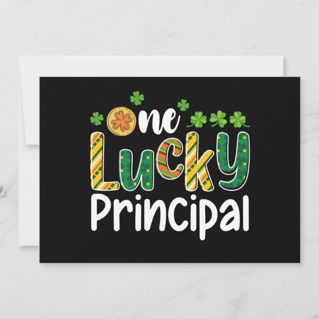 En Lucky Principal School St patrick's day Inbjudningar (Framsida)