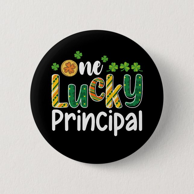 En Lucky Principal School St patrick's day Knapp (Framsida)