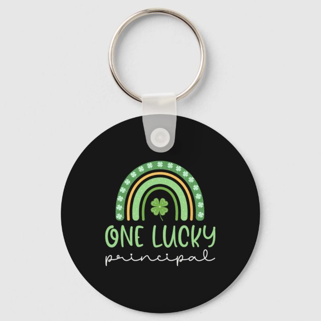 En Lucky Rektor Rolig St Patrick's Day  Nyckelring (Framsida)