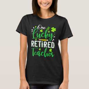 En Lucky Retrött Teacher Pencil Shamrock St Patri T Shirt
