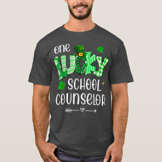 En Lucky School Counselor Shamrock Teacher St Pat T Shirt