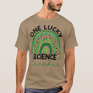 En Lucky Science Teacher Leopard Rainbow Saint Pa T Shirt