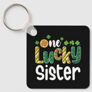 En Lucky syster Matchande familj St Patrick's Day Nyckelring