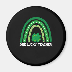 En Lucky Teacher Irish Rainbow St Patrick's Day Magnet