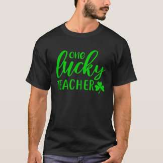 En Lucky Teacher Irish Saint patrick Dag Shamro T Shirt