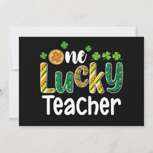 En Lucky Teacher School St patrick's day Inbjudningar