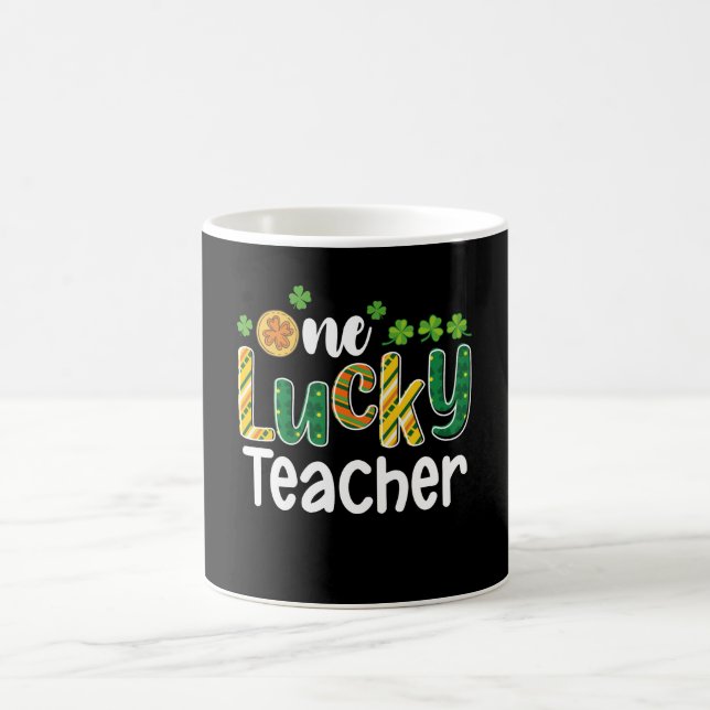 En Lucky Teacher School St patrick's day Kaffemugg (Center)
