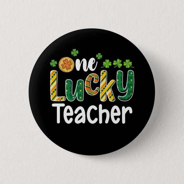 En Lucky Teacher School St patrick's day Knapp (Framsida)