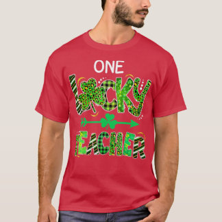 En Lucky Teacher Shamrock Leopard Play St T Shirt