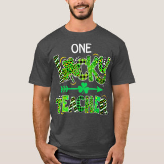 En Lucky Teacher Shamrock Leopard Play St T Shirt
