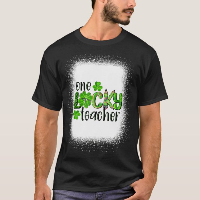 En Lucky Teacher St Patrick S Day Kindergarten Te T Shirt (Framsida)