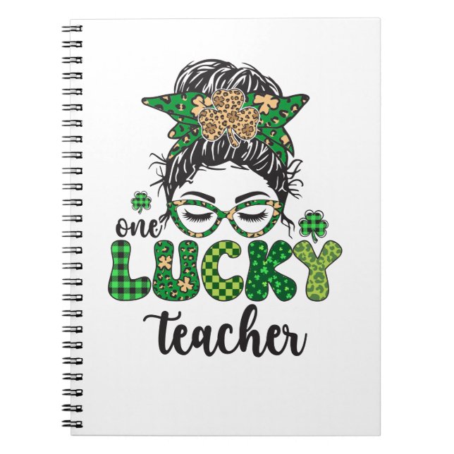 En Lucky Teacher - St. Patrick's Day Anteckningsbok (Framsidan)