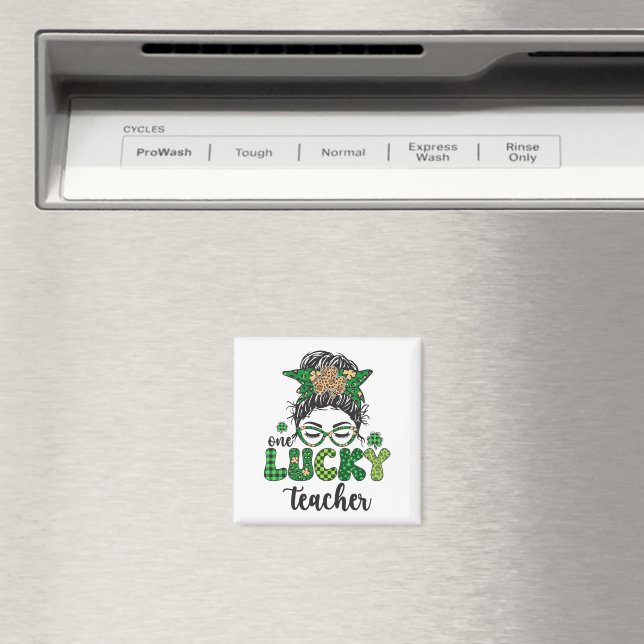 En Lucky Teacher - St. Patrick's Day Magnet (In Situ (Dishwasher))