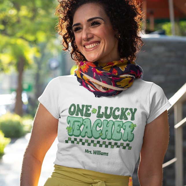En Lucky Teacher St. Patrick's Day T Shirt (Skapare uppladdad)