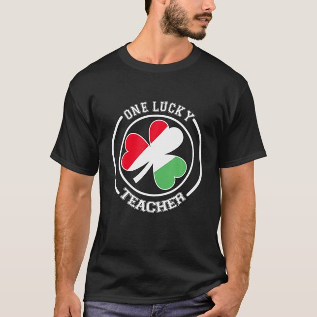 En Lucky Teacher St Patrick's Day T Shirt (Framsida)