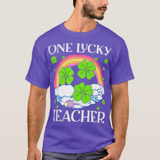 En Lucky Teacher St patricks day Women Rainbow Sh T Shirt