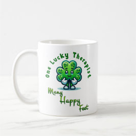 En Lucky Therapist St. Patrick Day Roligt Design Kaffemugg