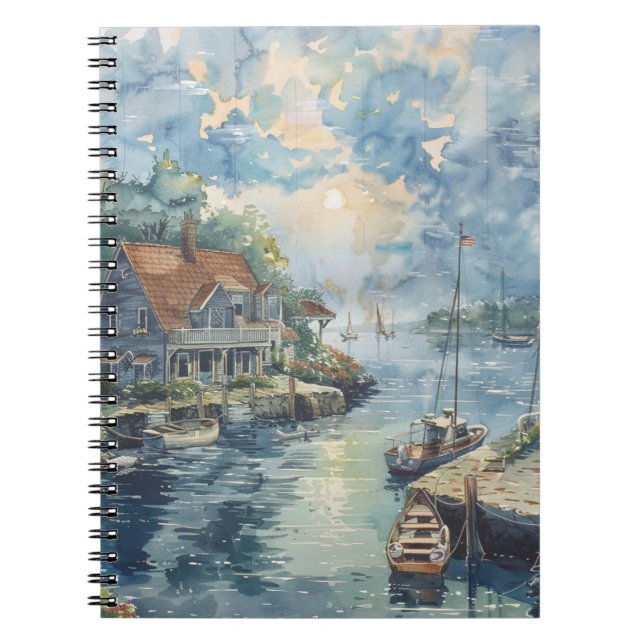 En lugn hamn anteckningsbok (Framsidan)