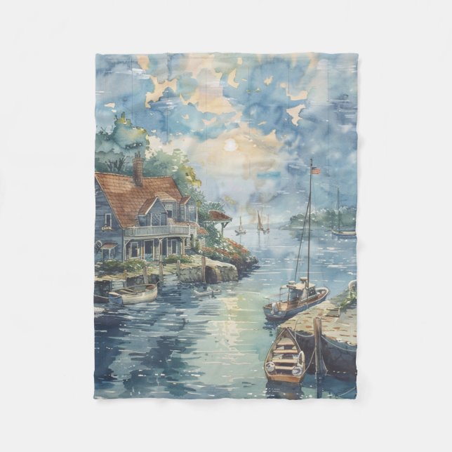 En lugn hamn fleecefilt (Framsidan)