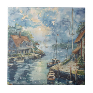 En lugn hamn kakelplatta